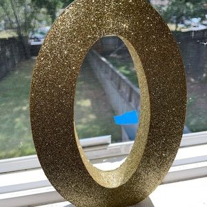 Gold and Glitter Number Zero Party Decorations